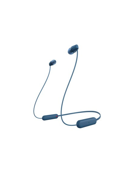Sony Wi-C100 Zestaw Słuchawkowy Bezprzewodowy Douszny Połączenia/Muzyka Bluetooth Niebieski
