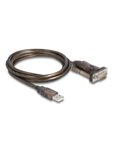 Delock Adapter Usb 2.0 Typu-A Na 1 X Szeregowy Rs-232 D-Sub 9-Pinowy Męski Ze Śrubami, 1,5 M