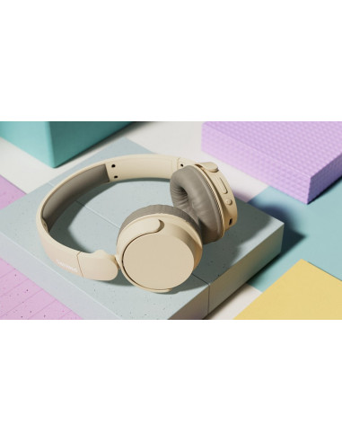 Philips Tah3209Bg/00 Słuchawki/Zestaw Słuchawkowy Bezprzewodowy Opaska Na Głowę Połączenia/Muzyka Bluetooth Beżowy