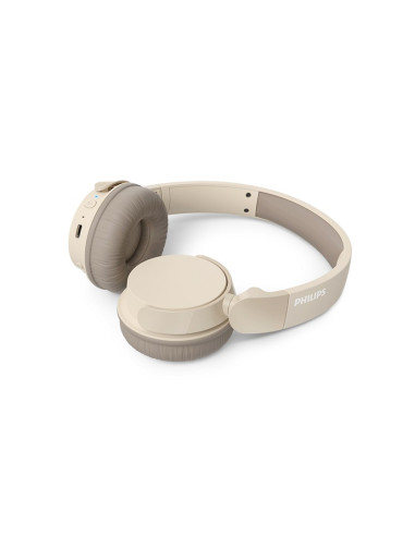 Philips Tah3209Bg/00 Słuchawki/Zestaw Słuchawkowy Bezprzewodowy Opaska Na Głowę Połączenia/Muzyka Bluetooth Beżowy