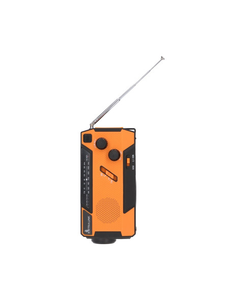 Extralink Ex.93746 Radio Awaryjne Solarne Z Korbka Dynamo Powerbank 4000Mah Z Latarka Sos Sr-4000 Przenośny Analogowy