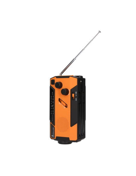 Extralink Ex.93746 Radio Awaryjne Solarne Z Korbka Dynamo Powerbank 4000Mah Z Latarka Sos Sr-4000 Przenośny Analogowy