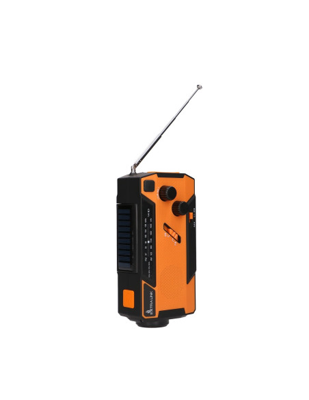 Extralink Ex.93746 Radio Awaryjne Solarne Z Korbka Dynamo Powerbank 4000Mah Z Latarka Sos Sr-4000 Przenośny Analogowy
