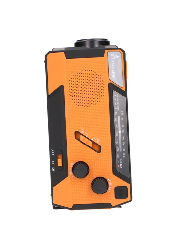 Extralink Ex.93746 Radio Awaryjne Solarne Z Korbka Dynamo Powerbank 4000Mah Z Latarka Sos Sr-4000 Przenośny Analogowy
