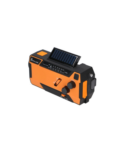 Extralink Ex.93746 Radio Awaryjne Solarne Z Korbka Dynamo Powerbank 4000Mah Z Latarka Sos Sr-4000 Przenośny Analogowy