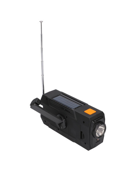 Extralink Ex.93746 Radio Awaryjne Solarne Z Korbka Dynamo Powerbank 4000Mah Z Latarka Sos Sr-4000 Przenośny Analogowy