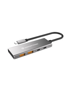 Conceptronic Hubbies15G Huby I Koncentratory Usb 3.2 Gen 2 (3.1 Gen 2) Type-C 10000 Mbit/S Szary