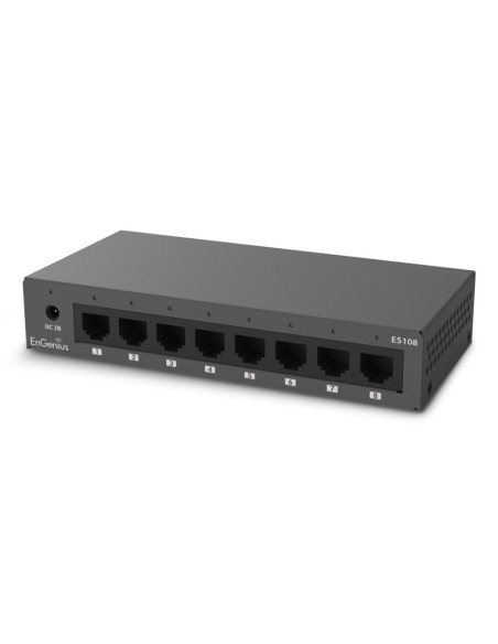 Engenius Es108 Przełącznik Sieciowy Nie Zarządzany Gigabit Ethernet (10/100/1000) Czarny