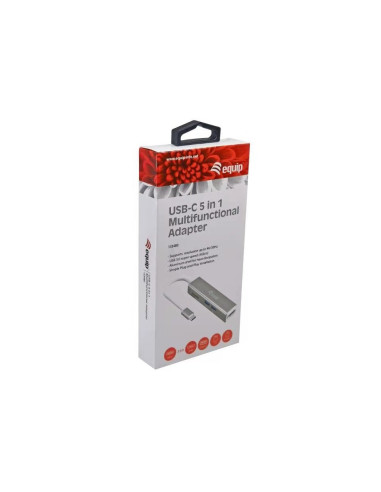 Equip 133480 Stacja Dokująca Usb 3.2 Gen 1 (3.1 Gen 1) Type-C Srebrny