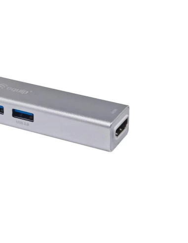 Equip 133480 Stacja Dokująca Usb 3.2 Gen 1 (3.1 Gen 1) Type-C Srebrny