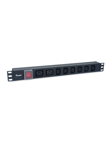 Equip 333316 Rozdzielacz Zasilania Pdu 8 X Gniazdo Sieciowe 1U Czarny