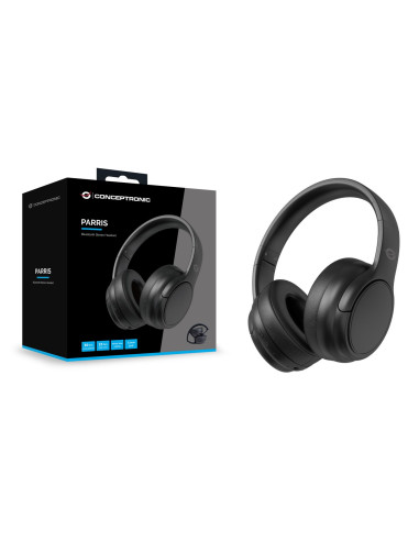 Conceptronic Parris03B Słuchawki/Zestaw Słuchawkowy Przewodowy I Bezprzewodowy Opaska Na Głowę Połączenia/Muzyka Bluetooth Czarn