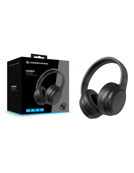 Conceptronic Parris03B Słuchawki/Zestaw Słuchawkowy Przewodowy I Bezprzewodowy Opaska Na Głowę Połączenia/Muzyka Bluetooth Czarn