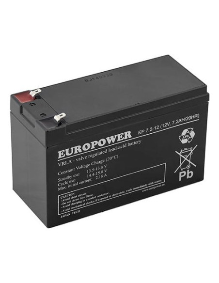 Emu Electronic Ep 7.2-12 T2 Vrla Agm 12 V 7,2 Ah