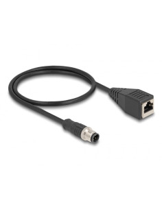 Delock M12 Kabel Adaptera Z Kodowaniem D 4-Pinowe Męski Do Żeńskiego Rj45 O Długości 50 Cm 2