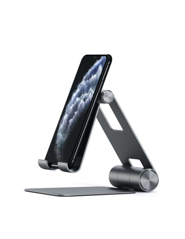 Satechi R1 Aluminum Hinge Holder Foldable Stand - Aluminiowa Składana Podstawka Do Macbook/Ipad (Space Gray)