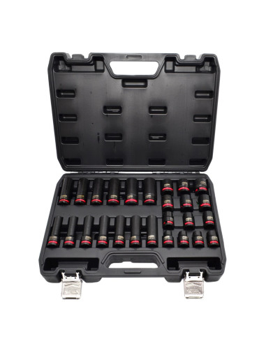 Awtools Zestaw Nasadek Udarowych 1/2" 26Cz./10-24Mm/ Krótkie I Długie Black Line