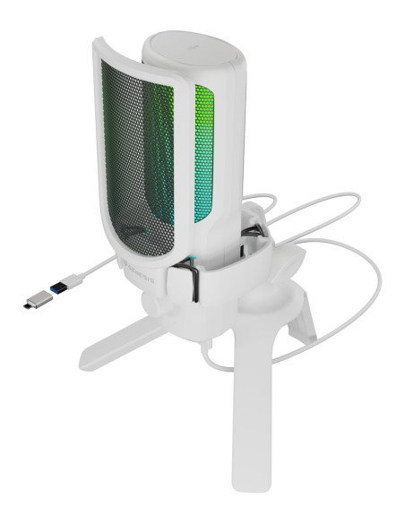 Genesis Radium 250 Biały Mikrofon Do Konsoli Do Gier