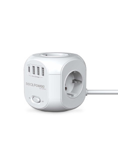 Realpower Steckdosenwăľrfel Powerbox 431 + 3Xusb-A / 1Xusb-C