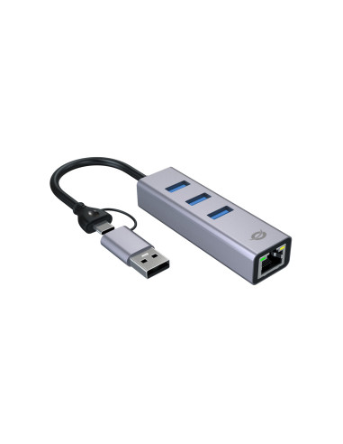 Conceptronic Abby25G Stacja Dokująca Przewodowa Usb 3.2 Gen 1 (3.1 Gen 1) Type-A + Type-C Szary