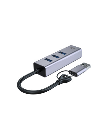Conceptronic Abby25G Stacja Dokująca Przewodowa Usb 3.2 Gen 1 (3.1 Gen 1) Type-A + Type-C Szary