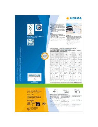 Herma 4453 Etykiet Do Nadruku Biały Samoprzylepne Etykiety Do Drukowania