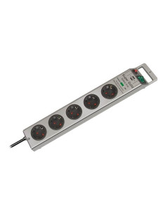 Brennenstuhl Super-Solid Surge Protection 4.500 A Srebrny 5 X Gniazdo Sieciowe 2,5 M 2