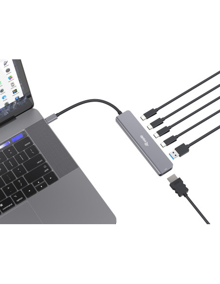 Equip 133500 Stacja Dokująca Przewodowa Usb 3.2 Gen 1 (3.1 Gen 1) Type-C Szary