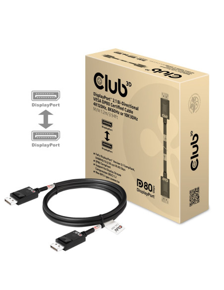 Club3D Cac-1091 Kabel Displayport 1,2 M Czarny