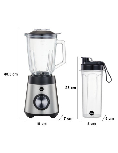 Eldom Blender Kielichowy Bk7S Stalo 1000W 2 L , 22 000 Obr./Min. Kruszenie Lodu, Bpa-Free