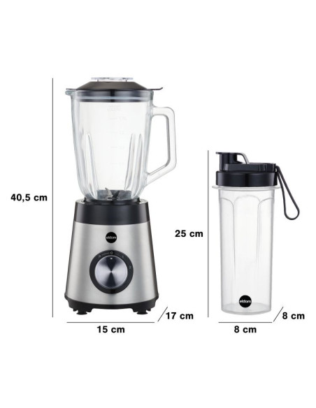 Eldom Blender Kielichowy Bk7S Stalo 1000W 2 L , 22 000 Obr./Min. Kruszenie Lodu, Bpa-Free