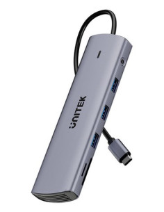 Unitek D1113Bgy01 Huby I Koncentratory 2 X Usb 3.2 Gen 2 (3.1 Gen 2) Type-C 1000 Mbit/S Szary