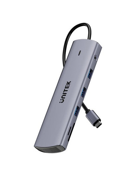 Unitek D1113Bgy01 Huby I Koncentratory 2 X Usb 3.2 Gen 2 (3.1 Gen 2) Type-C 1000 Mbit/S Szary