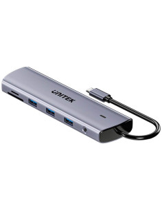 Unitek D1113Bgy01 Huby I Koncentratory 2 X Usb 3.2 Gen 2 (3.1 Gen 2) Type-C 1000 Mbit/S Szary 2