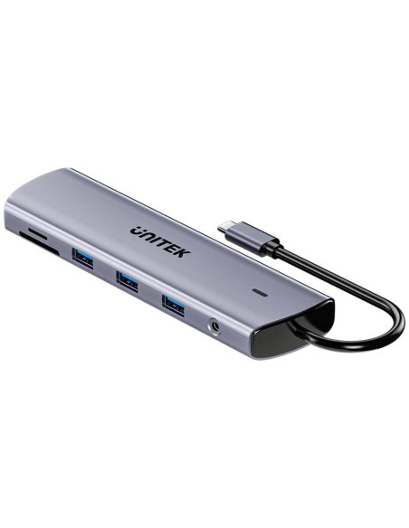Unitek D1113Bgy01 Huby I Koncentratory 2 X Usb 3.2 Gen 2 (3.1 Gen 2) Type-C 1000 Mbit/S Szary