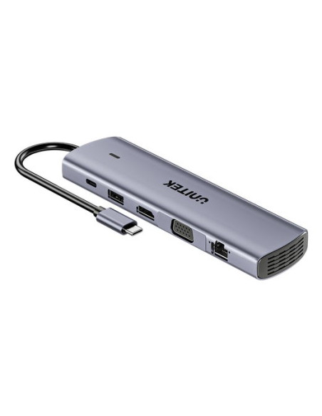 Unitek D1113Bgy01 Huby I Koncentratory 2 X Usb 3.2 Gen 2 (3.1 Gen 2) Type-C 1000 Mbit/S Szary