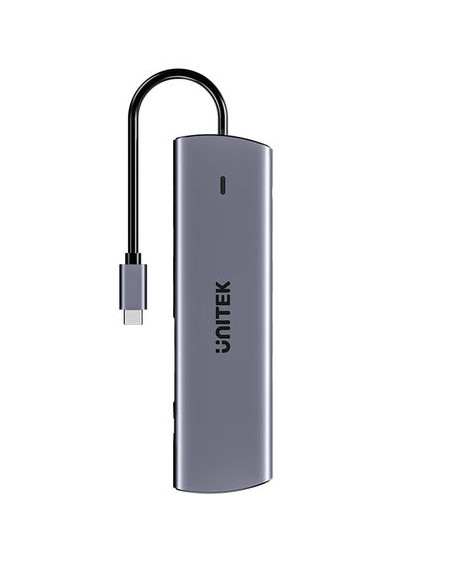 Unitek D1113Bgy01 Huby I Koncentratory 2 X Usb 3.2 Gen 2 (3.1 Gen 2) Type-C 1000 Mbit/S Szary