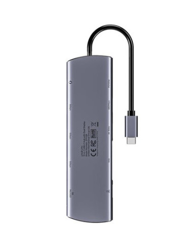 Unitek D1113Bgy01 Huby I Koncentratory 2 X Usb 3.2 Gen 2 (3.1 Gen 2) Type-C 1000 Mbit/S Szary