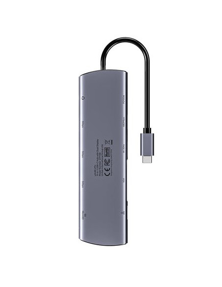 Unitek D1113Bgy01 Huby I Koncentratory 2 X Usb 3.2 Gen 2 (3.1 Gen 2) Type-C 1000 Mbit/S Szary