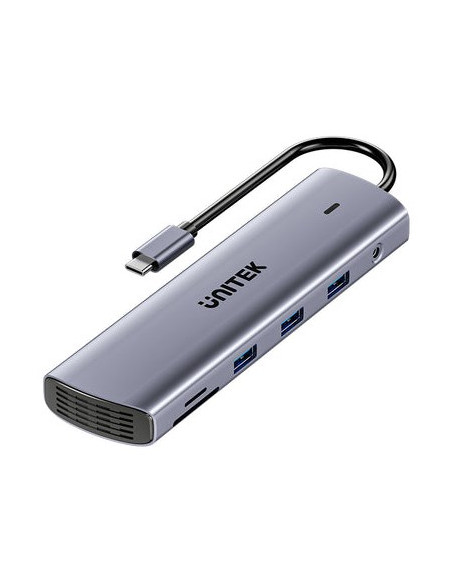 Unitek D1113Bgy01 Huby I Koncentratory 2 X Usb 3.2 Gen 2 (3.1 Gen 2) Type-C 1000 Mbit/S Szary