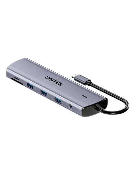 Unitek D1113Bgy01 Huby I Koncentratory 2 X Usb 3.2 Gen 2 (3.1 Gen 2) Type-C 1000 Mbit/S Szary