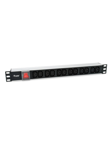 Equip 333318 Rozdzielacz Zasilania Pdu 12 X Gniazdo Sieciowe 1U Czarny, Srebrny