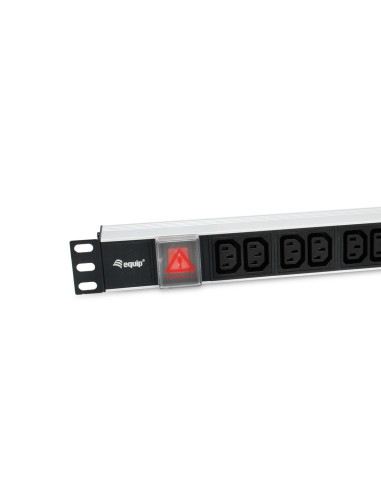 Equip 333318 Rozdzielacz Zasilania Pdu 12 X Gniazdo Sieciowe 1U Czarny, Srebrny