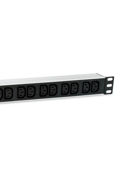 Equip 333318 Rozdzielacz Zasilania Pdu 12 X Gniazdo Sieciowe 1U Czarny, Srebrny