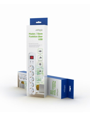 Gembird Pcw-Ms2G Ochrona Przeciwprzepięciowa Biały 5 X Gniazdo Sieciowe 250 V 1,8 M