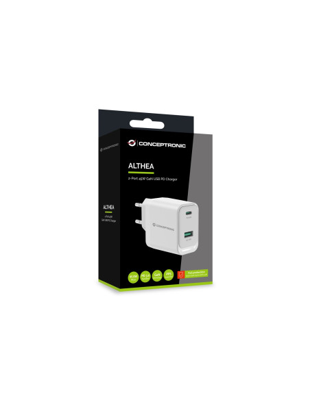 Conceptronic Althea20W45 Ładowarka Do Urządzeń Przenośnych Uniwersalne Biały Prąd Przemienny Szybkie Ładowanie Wewnętrzna