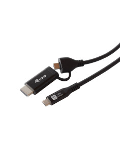 Equip 128437 Adapter Kablowy 3 M Usb Type-C Hdmi + Usb Type-C Czarny 2