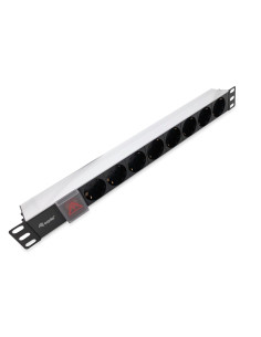 Equip 333293 Rozdzielacz Zasilania Pdu 8 X Gniazdo Sieciowe 1U Czarny, Srebrny
