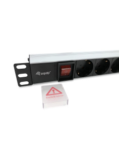 Equip 333293 Rozdzielacz Zasilania Pdu 8 X Gniazdo Sieciowe 1U Czarny, Srebrny 2