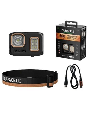 Duracell Dh500R Latarka Czołowa Czarny, Pomarańczowy